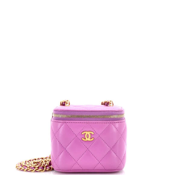 Chanel Handbags - Chanel Mini Pearl Crush Vanity Case with Chain Quilted Lambskin